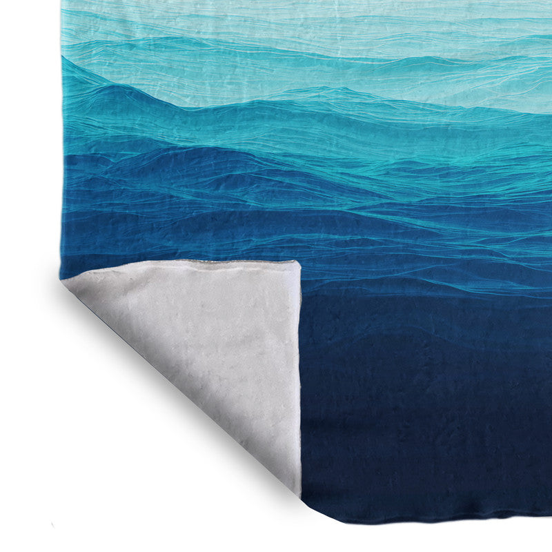 Oceanic Blues Light Weight Fleece Blanket by Wikus Schalkwyk