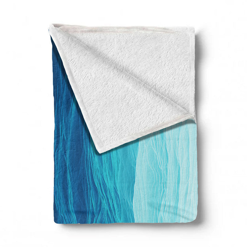 Oceanic Blues Light Weight Fleece Blanket by Wikus Schalkwyk
