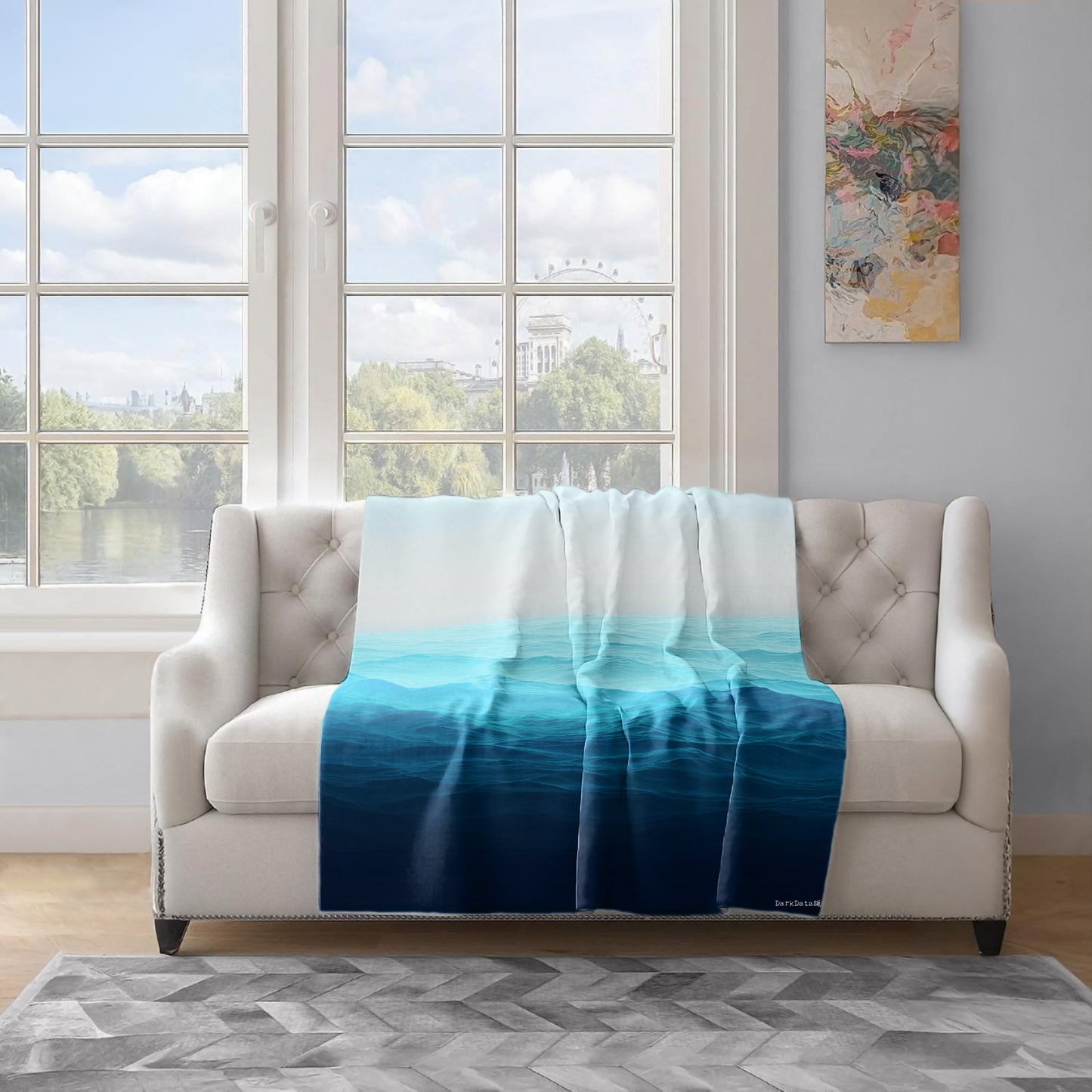 Oceanic Blues Light Weight Fleece Blanket by Wikus Schalkwyk