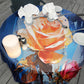 Oil Painting Peach Floral Round Tablecloth