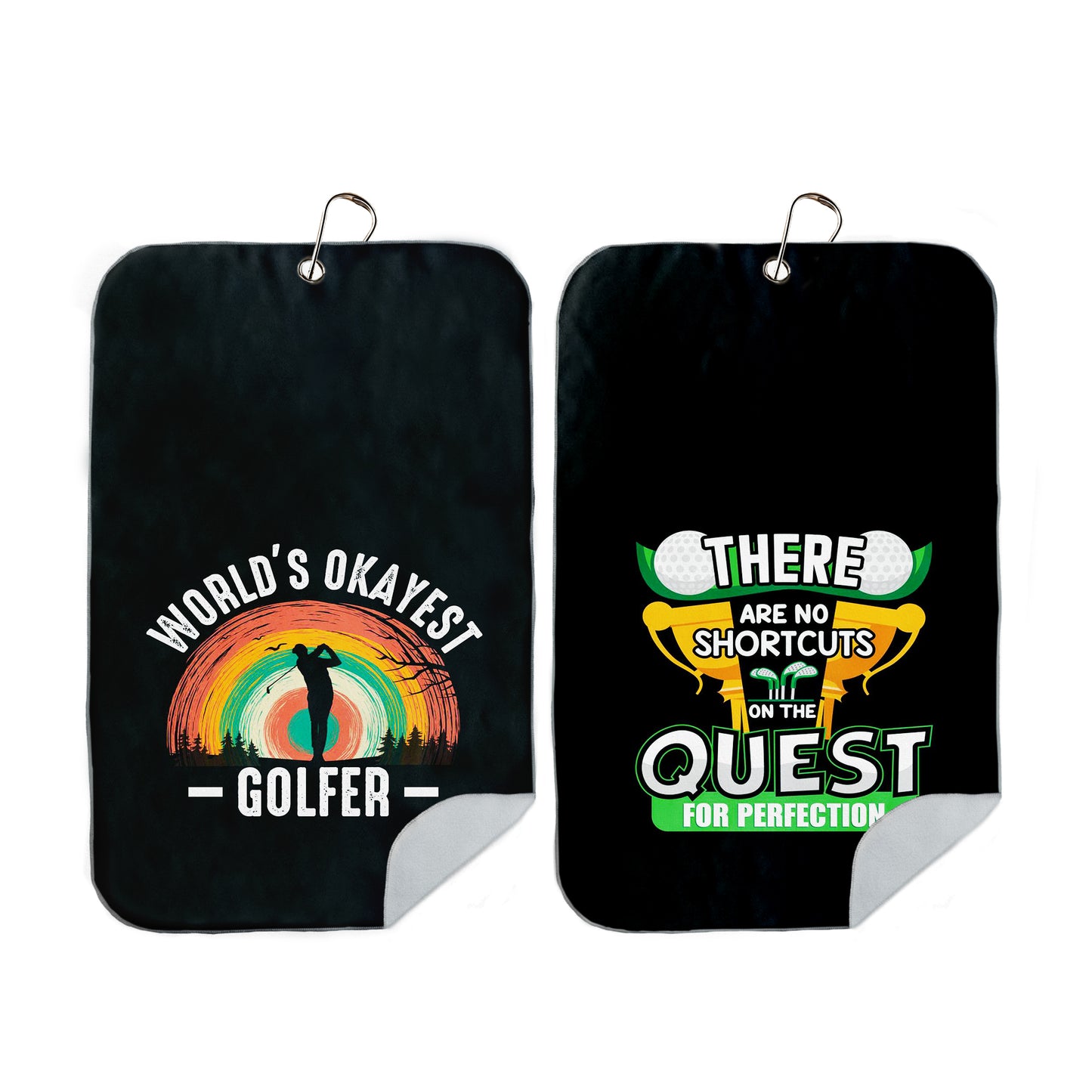 Okayest Golfer Golf Towel Set of 2