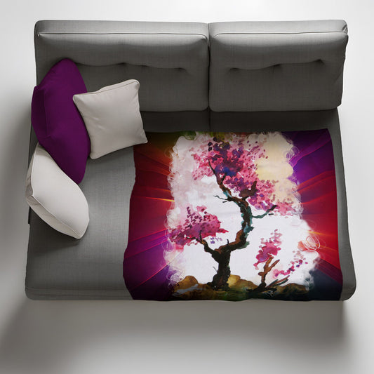 Old Plum Light Weigt Fleece Blanket By Wikus Hattingh
