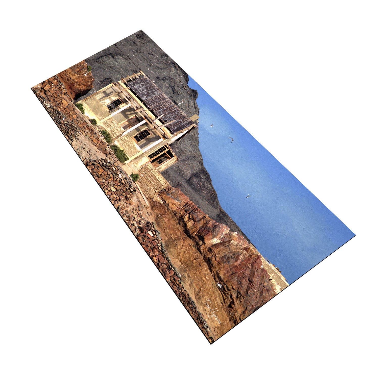 Old Building on Coast Desk Pad by Fanie Heymans