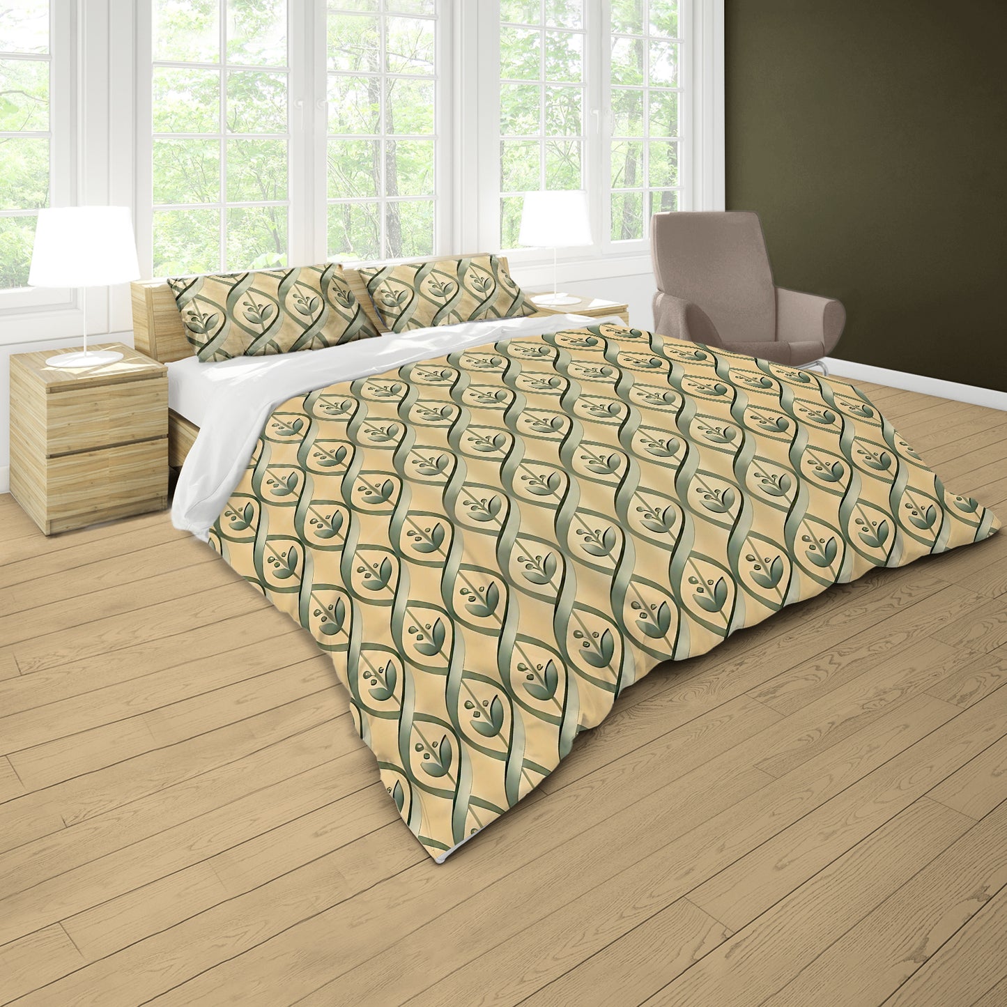 Olive Branch Duvet Cover Set