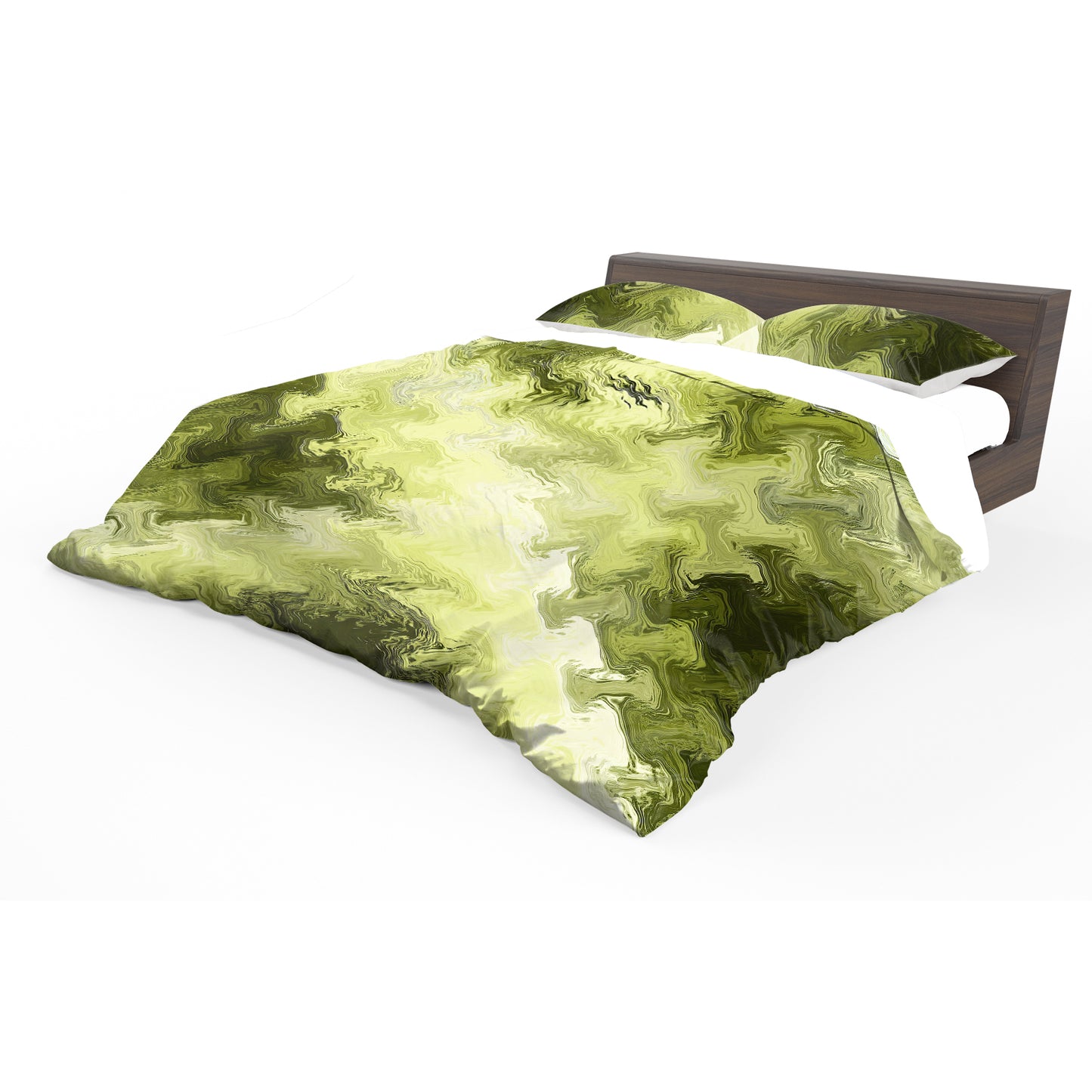 Olive Green Cross Duvet Cover Set