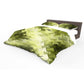 Olive Green Cross Duvet Cover Set