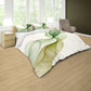 Olive Green Ribbon on Cream Duvet Cover Set