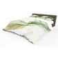 Olive Green Ribbon on Cream Duvet Cover Set