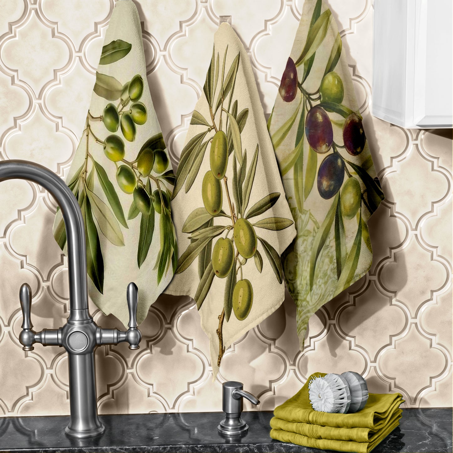 Olives Dish Cloth (Set of 3)