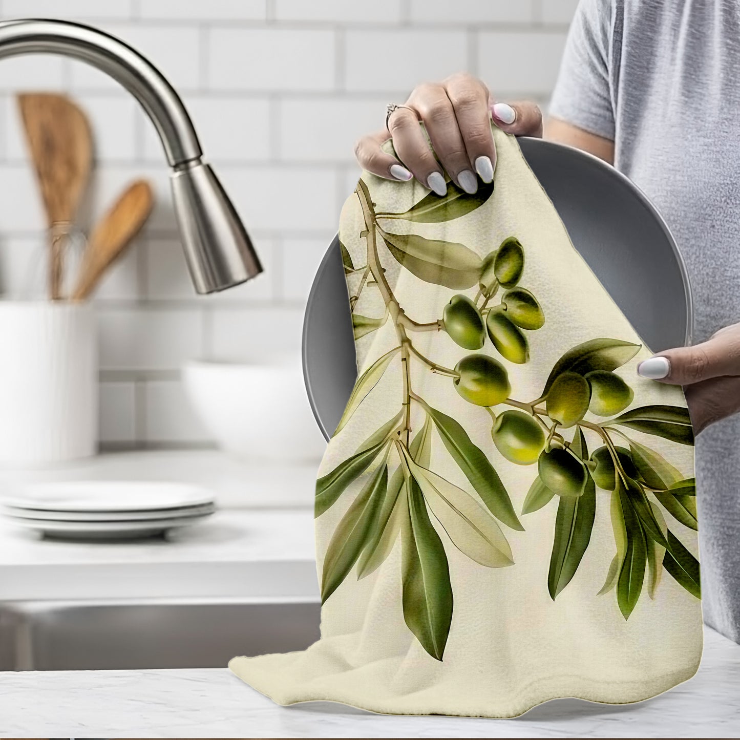 Olives Dish Cloth (Set of 3)