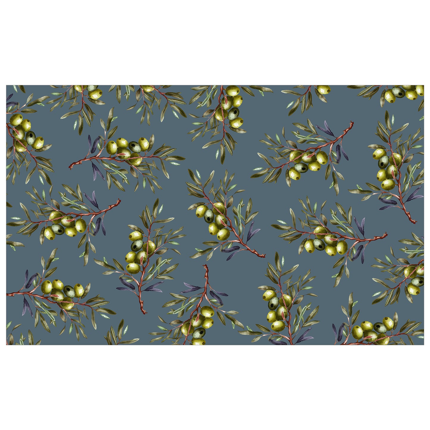 Olives On Grey Rectangle Tablecloth by Mark van Vuuren