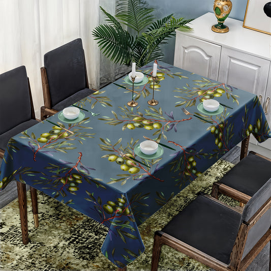 Olives On Grey Rectangle Tablecloth by Mark van Vuuren