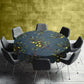 Olives On Grey Round Tablecloth by Mark van Vuuren