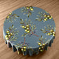 Olives On Grey Round Tablecloth by Mark van Vuuren
