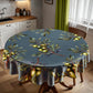 Olives On Grey Round Tablecloth by Mark van Vuuren