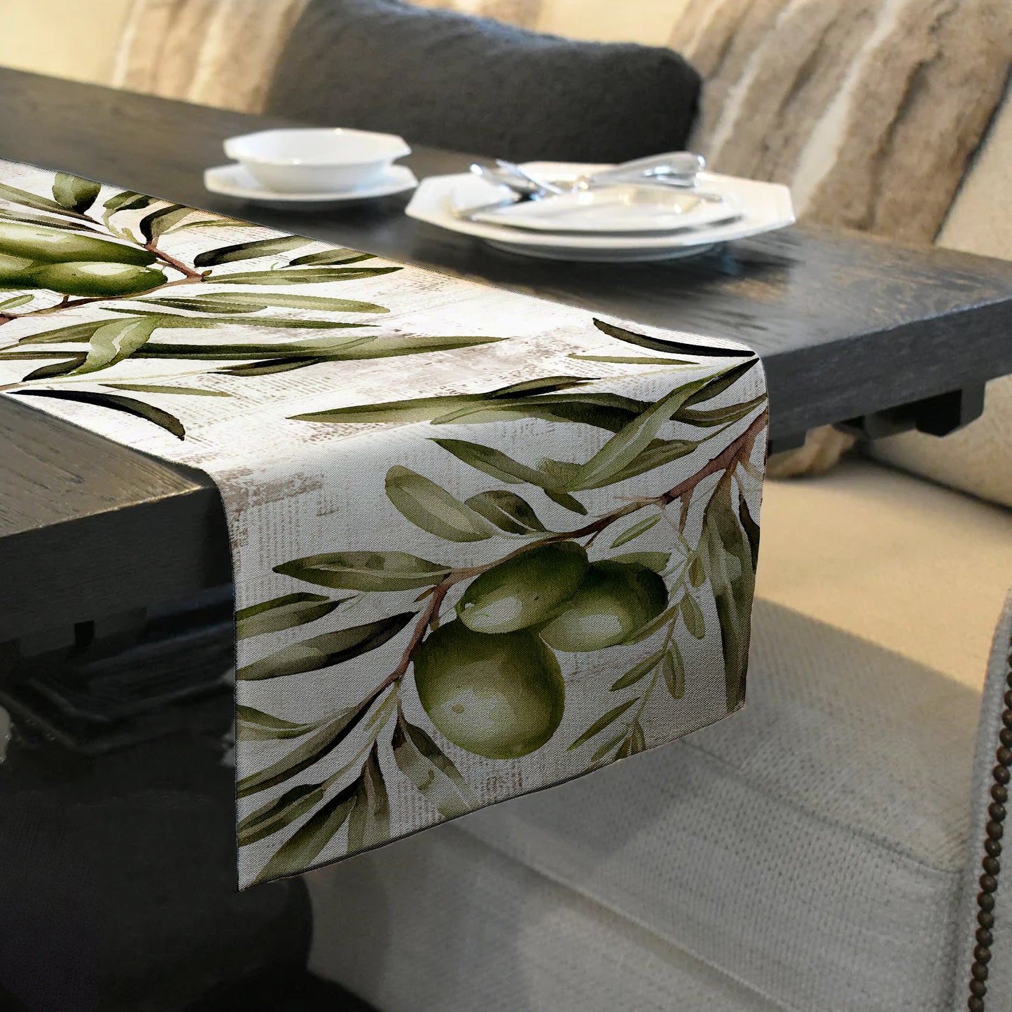 Olives Table Runner by Mark van Vuuren