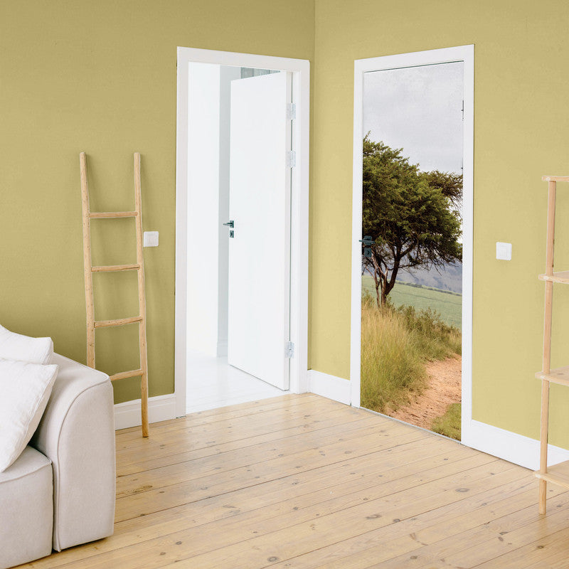 Open Fields Decoupage Door