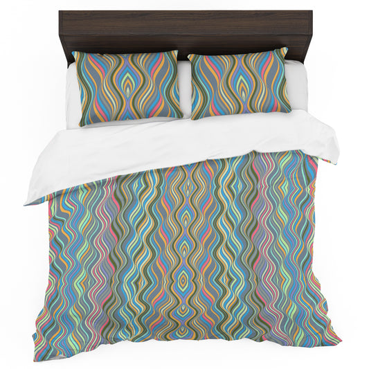 Optical Wave Duvet Cover Set