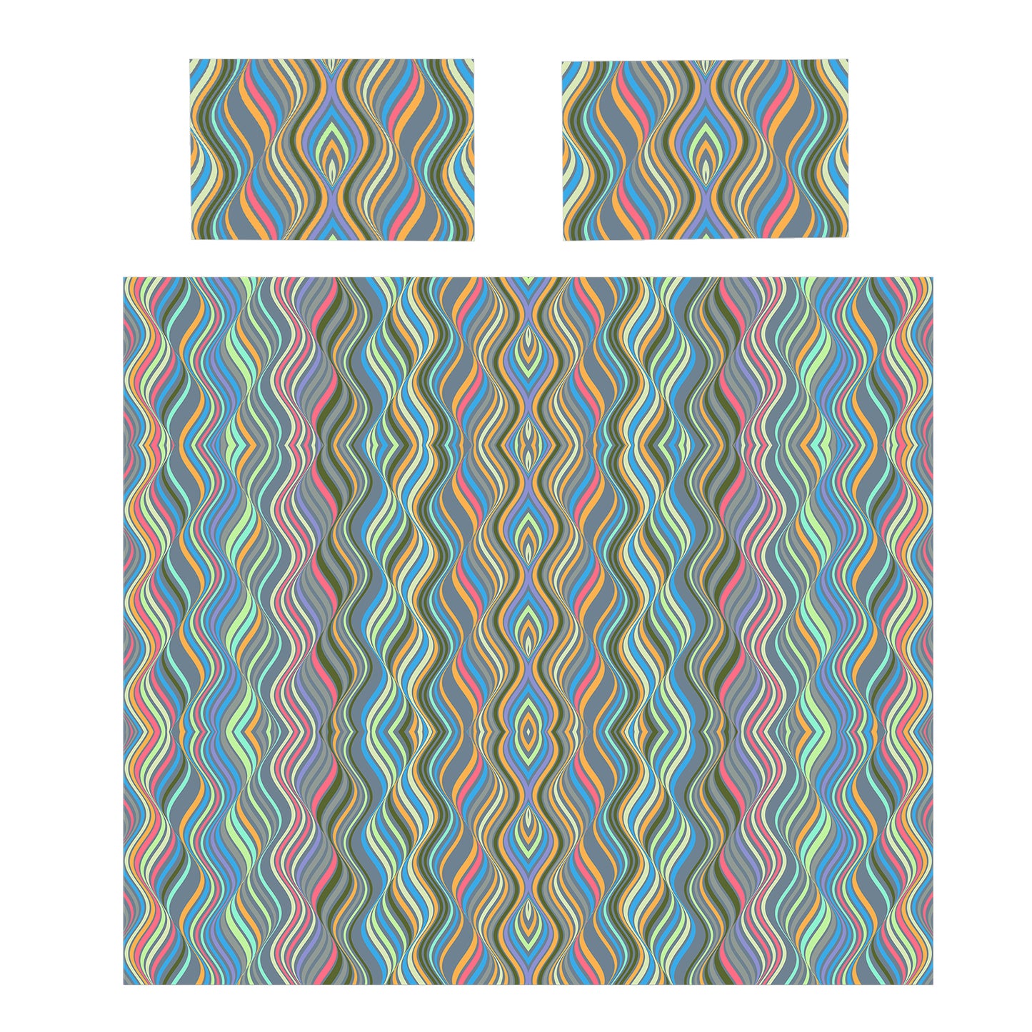 Optical Wave Duvet Cover Set