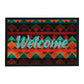 Orange And Red Door Mat