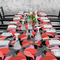 Orange Abstract Petals 3m Rectangle Tablecloth
