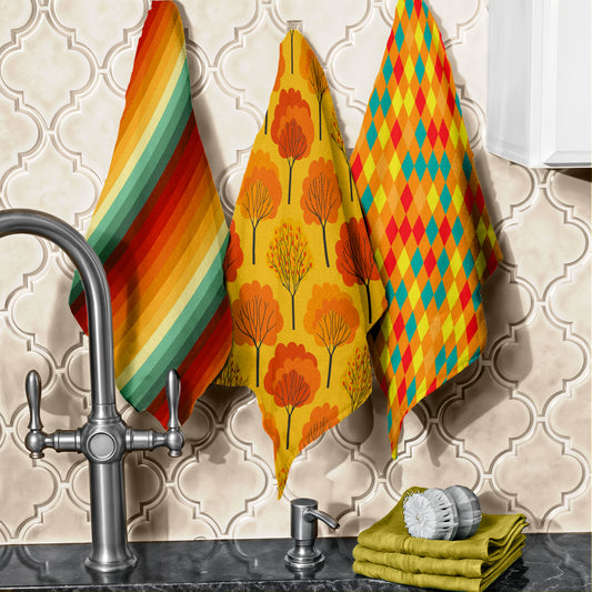 Orange Dish Cloth (Set of 3)