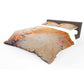 Orange Floral Leaves Duvet Cover Set