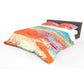 Orange Painted Colour Bloom Duvet Cover Set