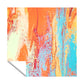 Orange Painted Colour Bloom Square Tablecloth
