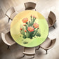 Orange Succulent Round Tablecloth