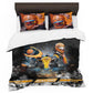 Orange Thunder Racing Duvet Cover Set