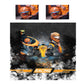Orange Thunder Racing Duvet Cover Set