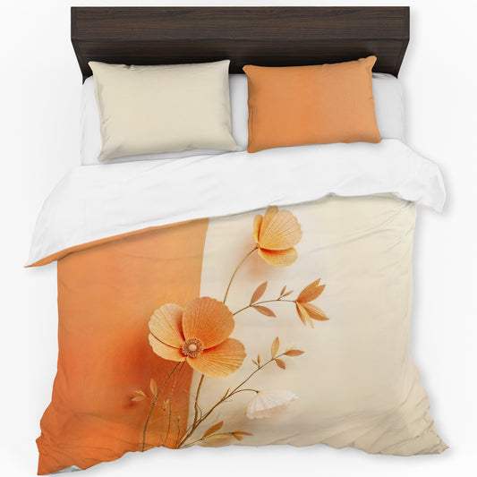 Orange & Beige Duvet Cover Set