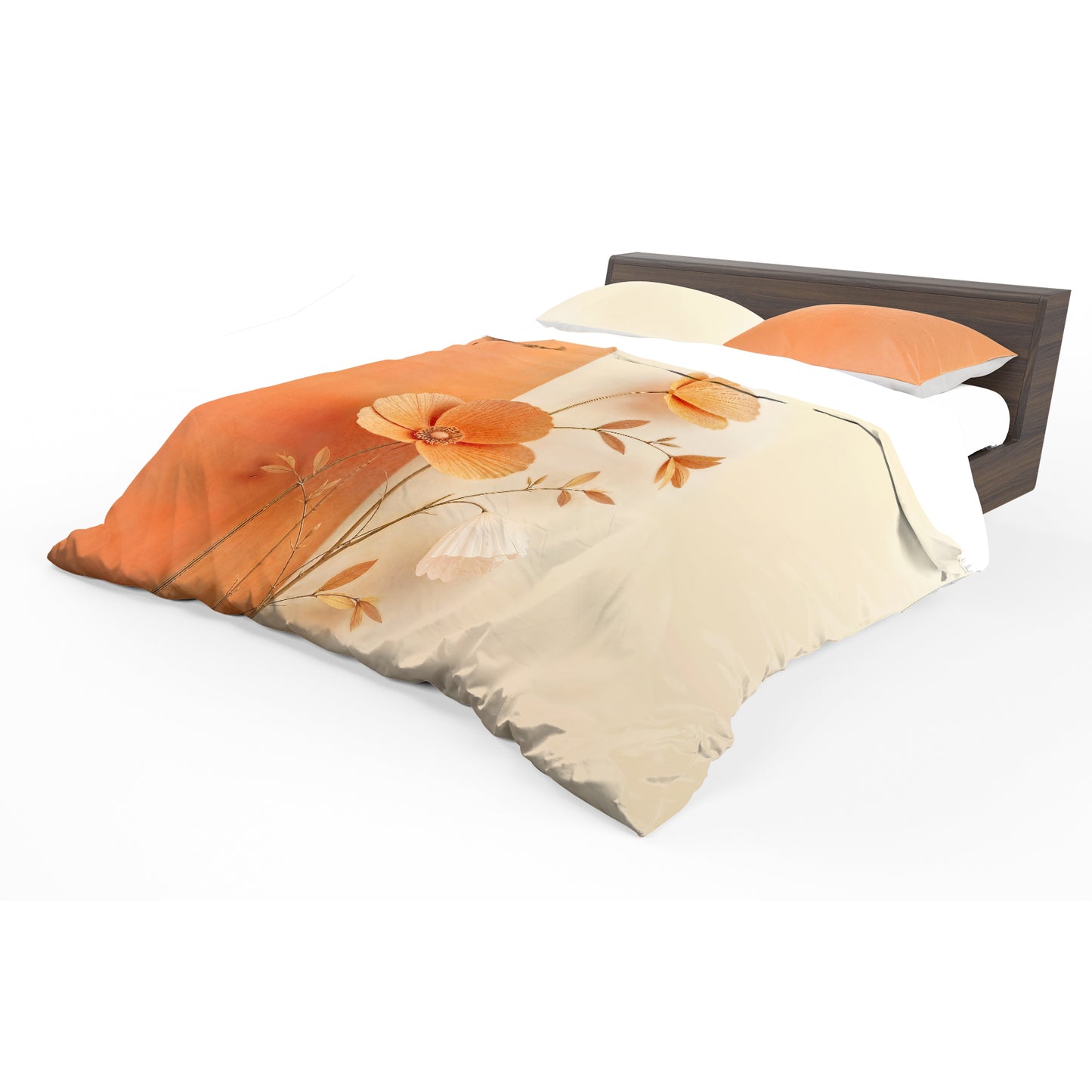 Orange & Beige Duvet Cover Set