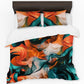 Orange & Green Drapes Duvet Cover Set