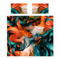 Orange & Green Drapes Duvet Cover Set