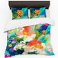 Orange & White Colour Cascade Duvet Cover Set