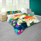 Orange & White Colour Cascade Duvet Cover Set