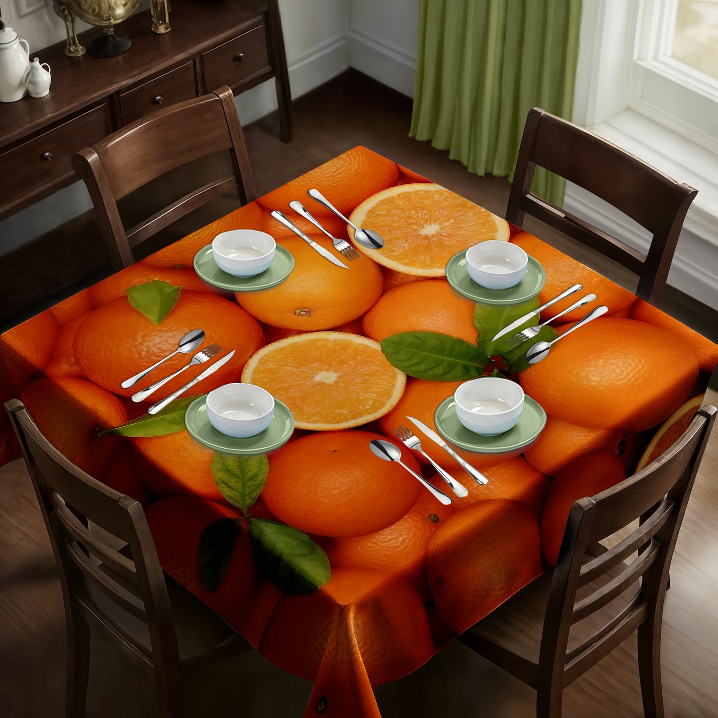 Oranges Square Tablecloth