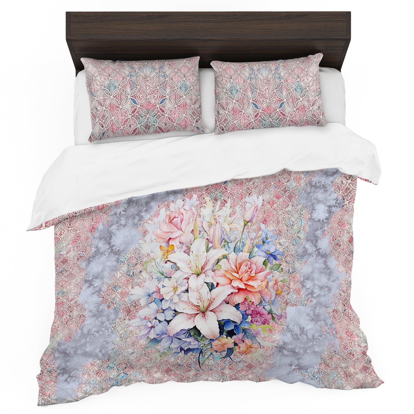 Ornate Lilies Duvet Cover Set