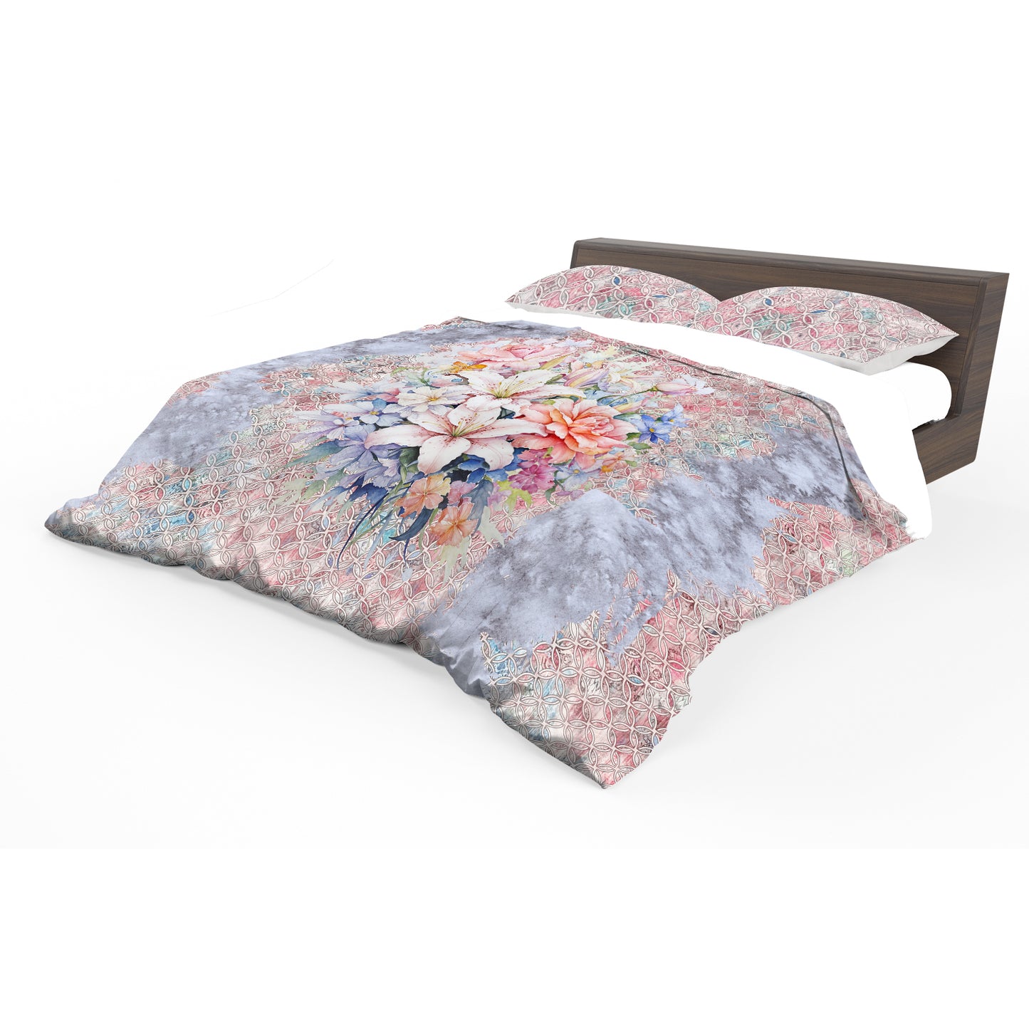Ornate Lilies Duvet Cover Set