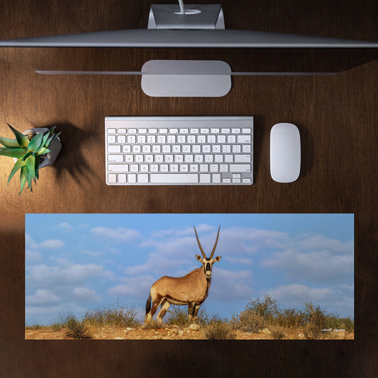 Oryx On The Horizon Desk Pad by Annette Heymans