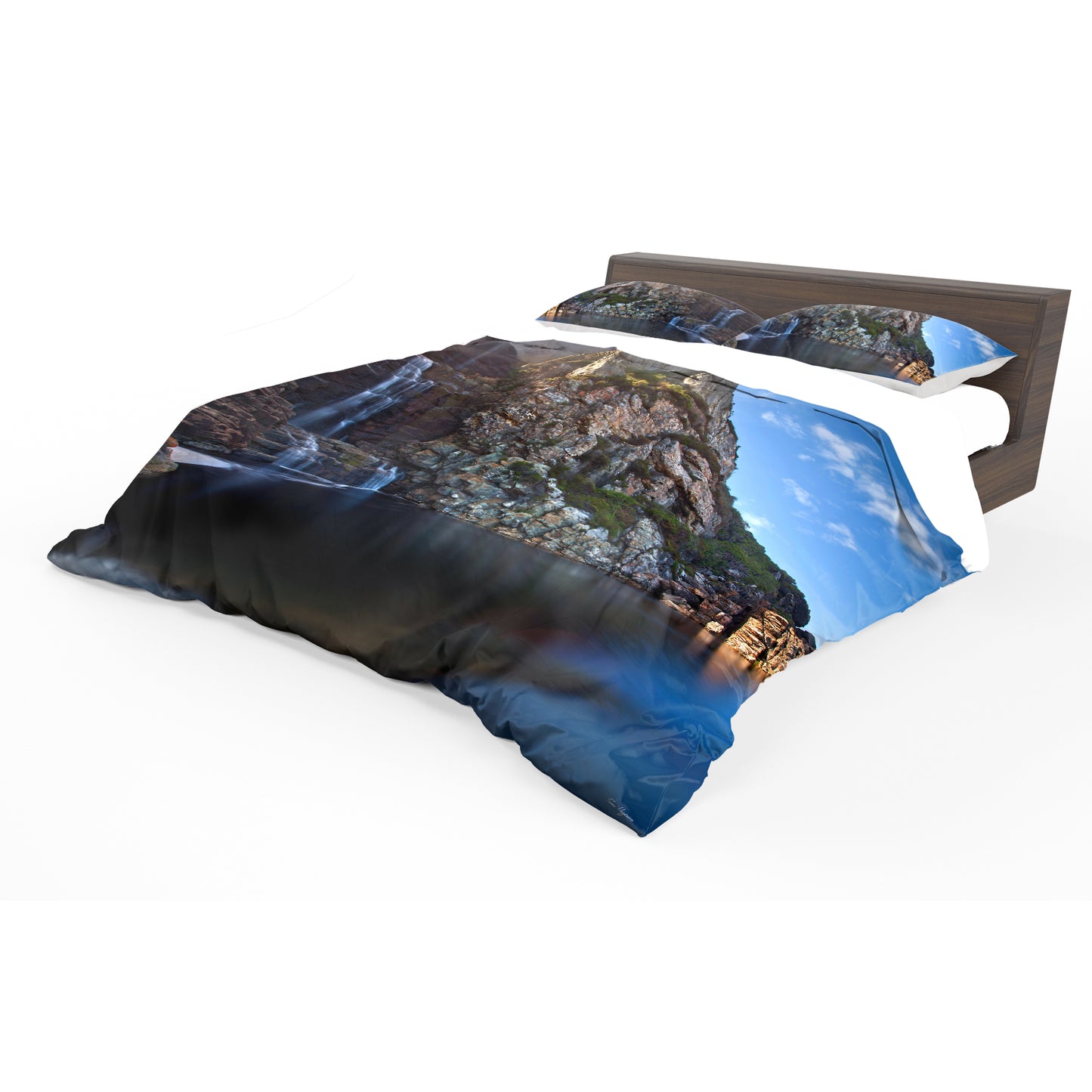 Otter Hike Waterfall Duvet Cover Set by Fanie Heymans