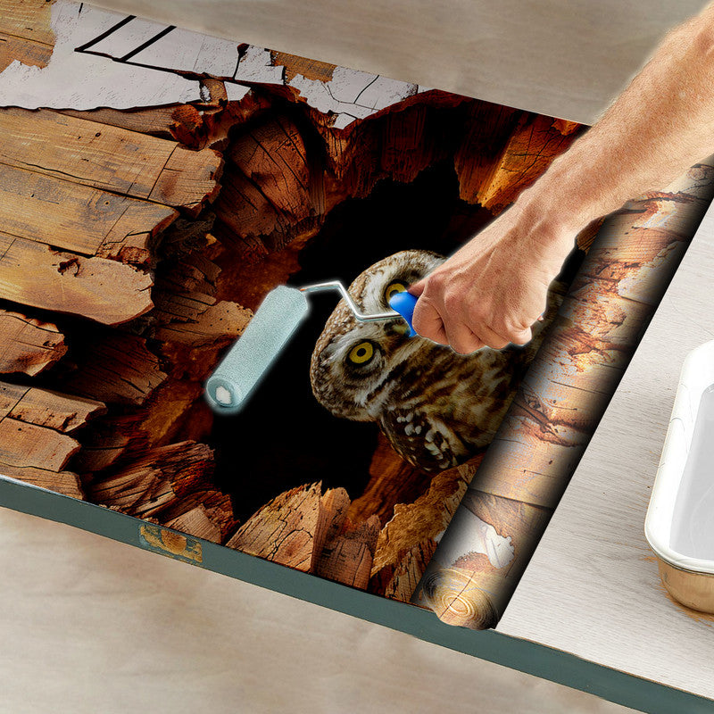 Owl Burrow Door Decoupage