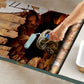 Owl Burrow Door Decoupage
