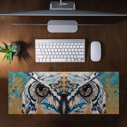 Owl Large Desk Pad by Cherylin Louw