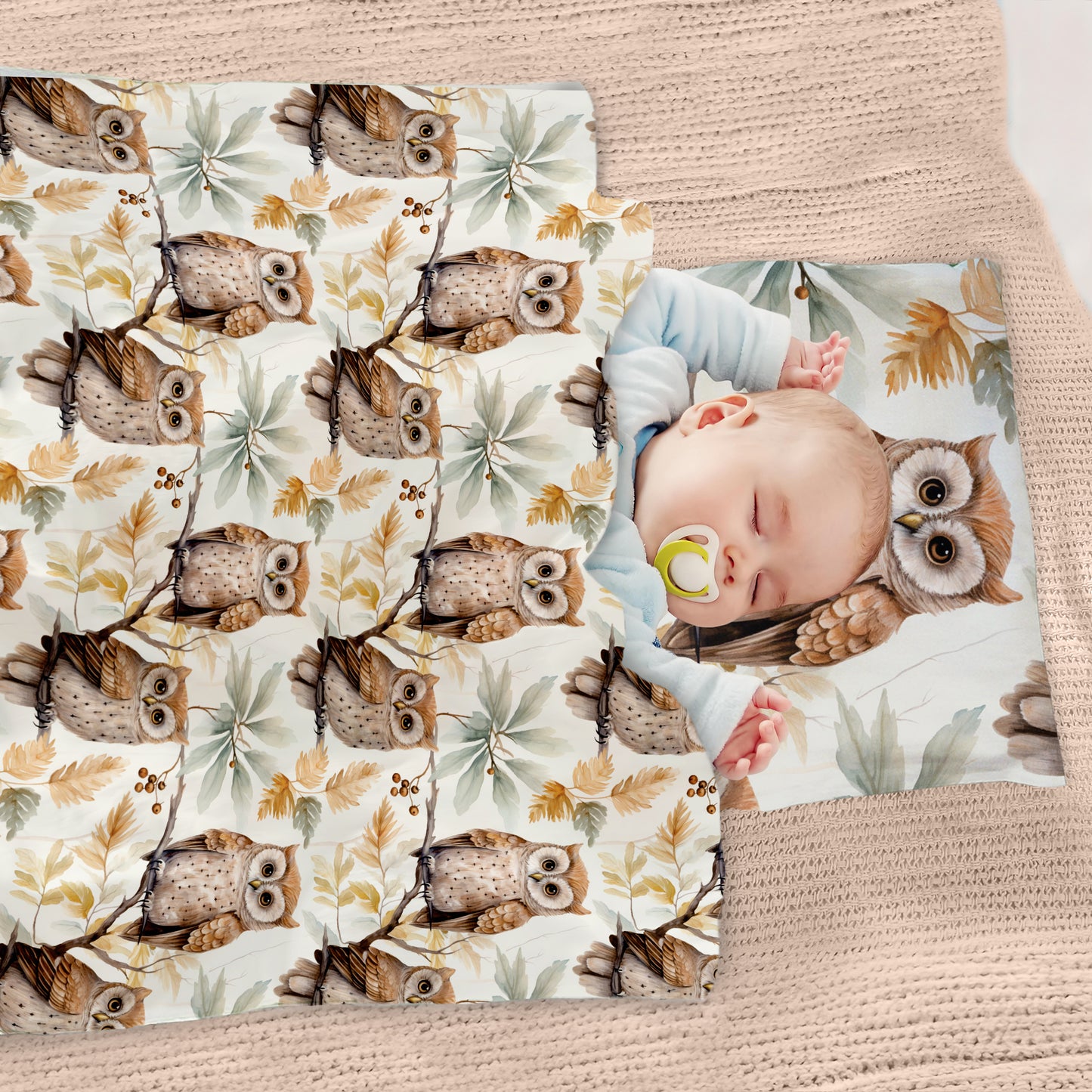 Owl Family Cot Set