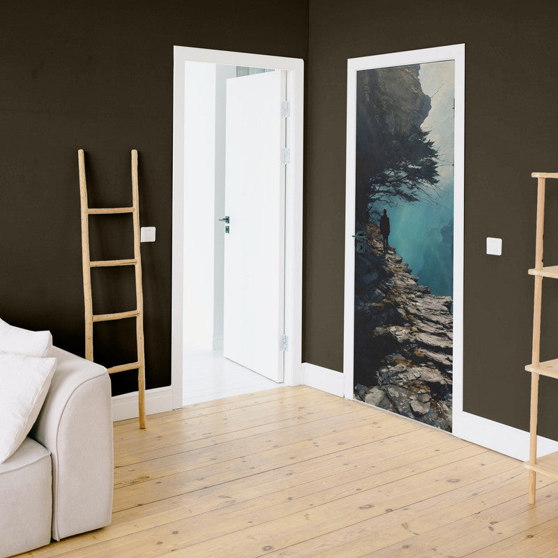 Painted Mountain Journey Door Decoupage