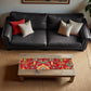 Painted Birds Abstract on Red 160cm Table Runner