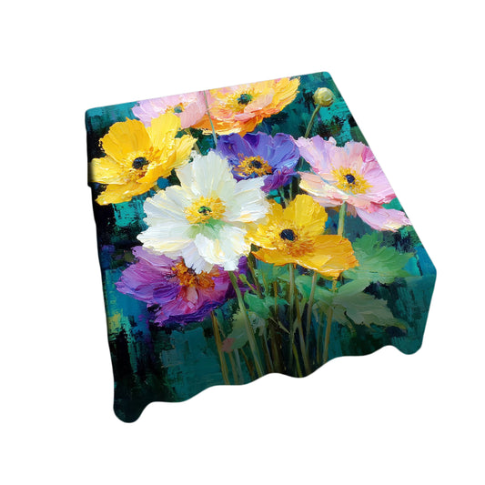 Painted Bloomscape Square Tablecloth by Wikus Schalkwyk